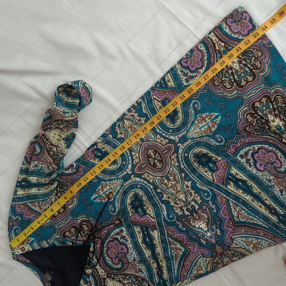 Bobesu Dress, shift dress with tie laces at neck, boho, size small - Picture 6 of 11